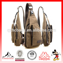 Bolso de hombro del hombre de la nueva moda bolsas de mensajero de la lona del deporte viaje al aire libre ocasional que camina la bolsa de mensajero militar